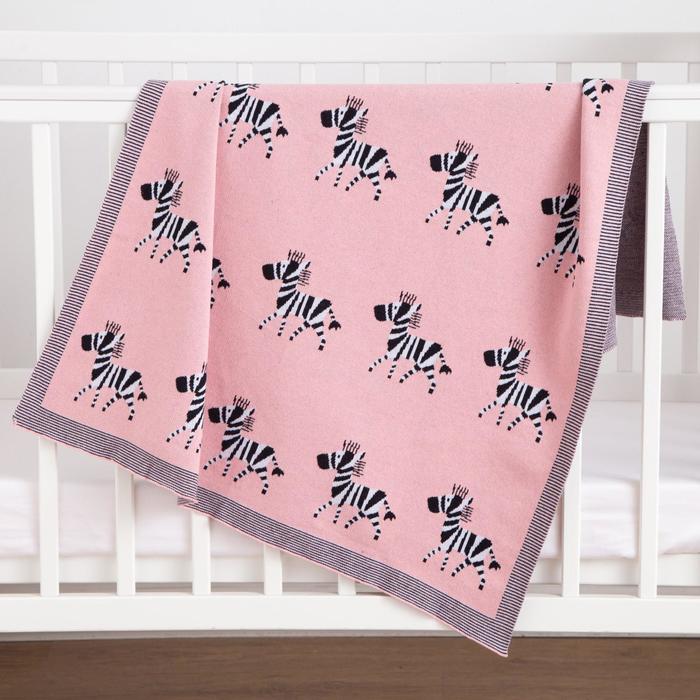 Плед вязаный Крошка Я «Зебра» цвет розовый, 80х100 см
Плед вязаный Крошка Я «Зебра» цвет розовый, 80х100 см