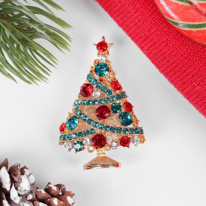 Брошь новогодняя "Ёлка", цветная в золоте
Брошь новогодняя "Ёлка", цветная в золоте