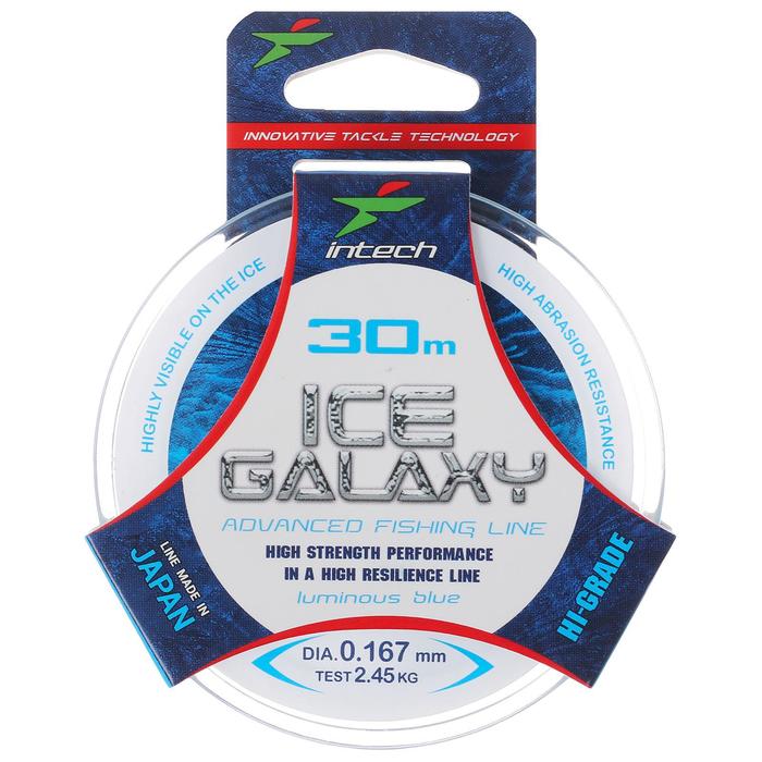 Леска Intech Ice Galaxy, цвет голубой, 0,167, 30 м