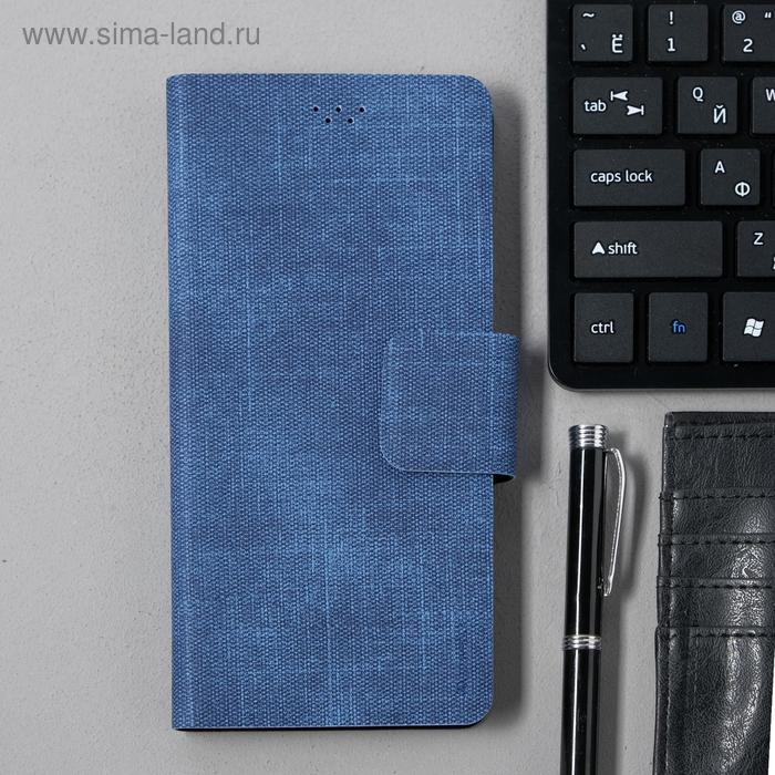 фото Чехол-книжка для телефона maverick slimcase, универсальный, 6-6.5", джинсовый, синий