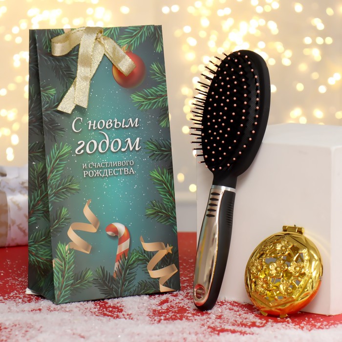 Подарочный набор «Ёлки-иголки-2», 2 предмета: зеркало, массажная расчёска
Подарочный набор «Ёлки-иголки-2», 2 предмета: зеркало, массажная расчёска