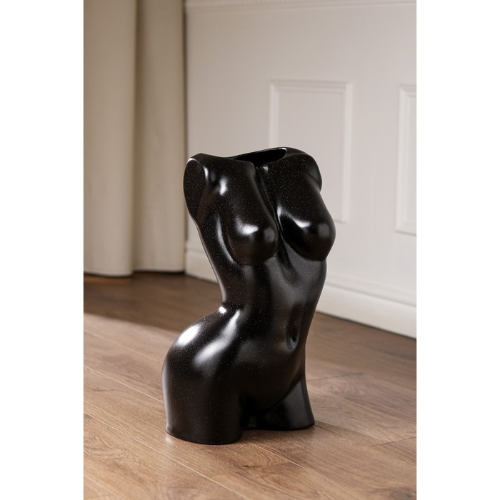 Ваза керамическая "Эталон", напольная, декоративная, акрил, чёрная с блёстками, 49 см
Ваза керамическая "Эталон", напольная, декоративная, акрил, чёрная с блёстками, 49 см