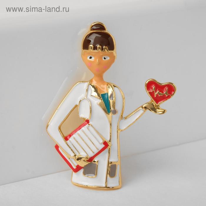 Брошь "Врач-кардиолог", цветная в золоте
Брошь "Врач-кардиолог", цветная в золоте