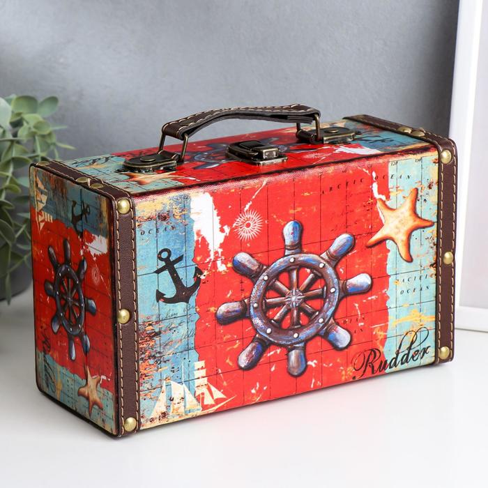 Шкатулка дерево "Штурвал и карта" 10,5х15х24 см 
Шкатулка дерево "Штурвал и карта" 10,5х15х24 см