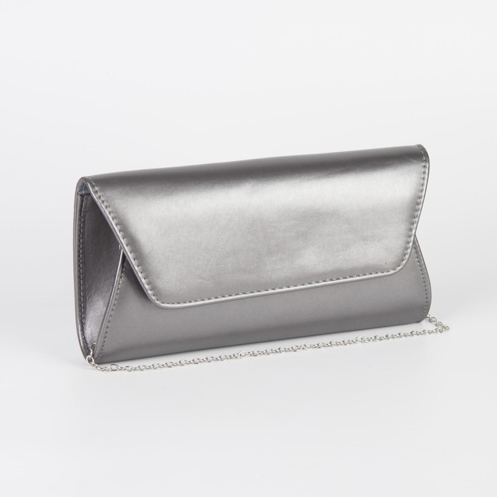 Сумка-клатч на клапане, цвет серебряный
Сумка-клатч на клапане, цвет серебряный