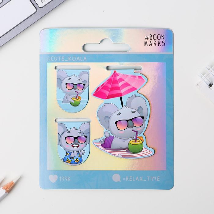Магнитная закладка на подложке "Коала", 3 шт
Магнитная закладка на подложке "Коала", 3 шт