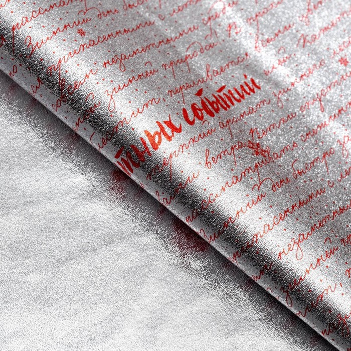 Плёнка упаковочная фольгированная «С Новым годом!», 70 × 50 см
Плёнка упаковочная фольгированная «С Новым годом!», 70 × 50 см