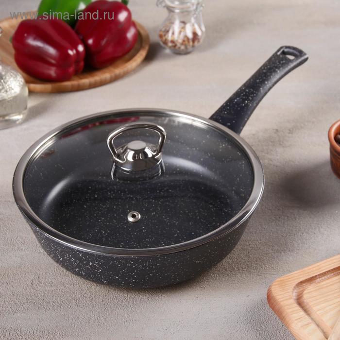 Сковорода ТИТАН ГРАНИТ (ЧЁРНЫЙ), d=22 см, индукционное дно, стеклянная крышка, антипригарное покрытие
Сковорода ТИТАН ГРАНИТ (ЧЁРНЫЙ), d=22 см, индукционное дно, стеклянная крышка, антипригарное покрытие