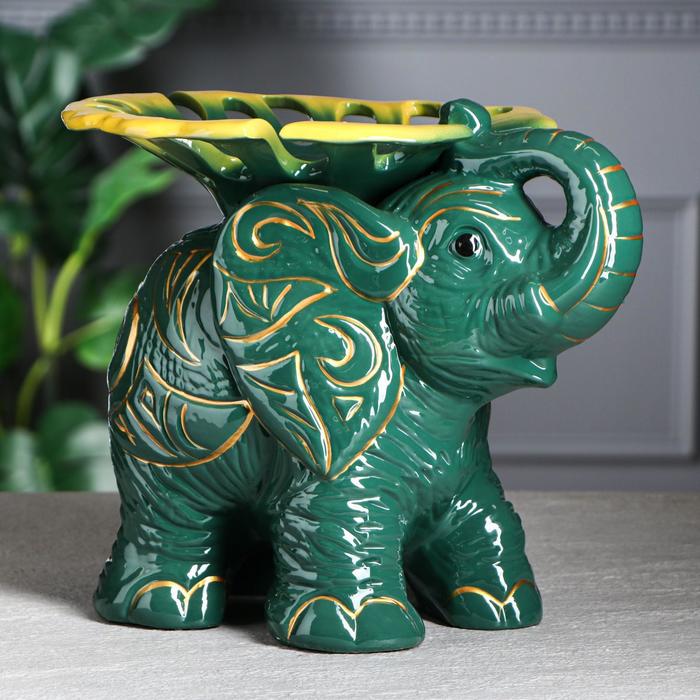 Конфетница "Слон", зелёно-жёлтый, 23 см
Конфетница "Слон", зелёно-жёлтый, 23 см