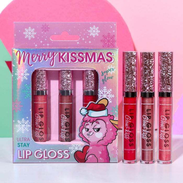 Набор глиттерных блесков для губ Merry Kissmas, 3 цвета
Набор глиттерных блесков для губ Merry Kissmas, 3 цвета