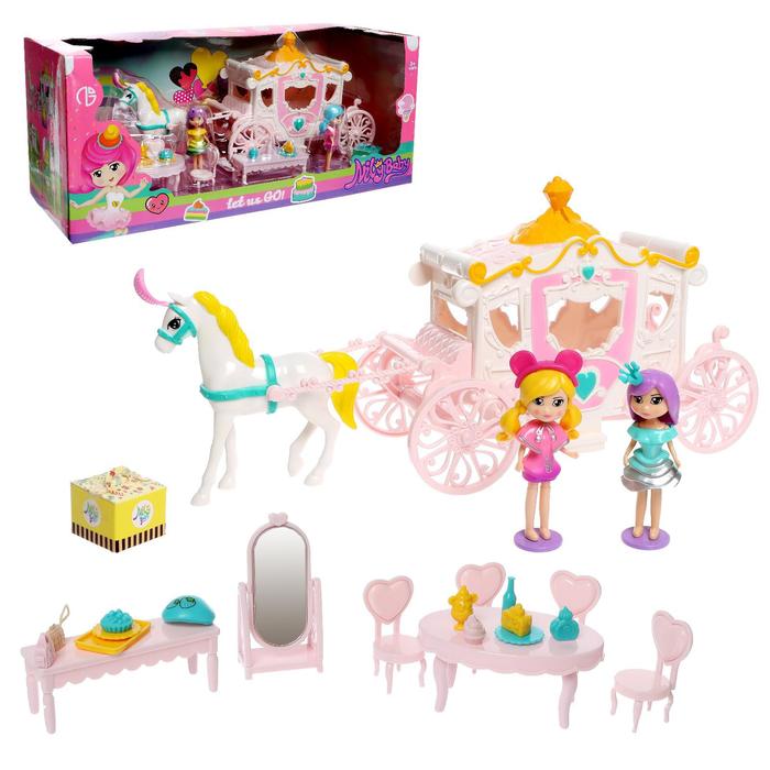 Карета для кукол, с куклами, с аксессуарами
Карета для кукол, с куклами, с аксессуарами