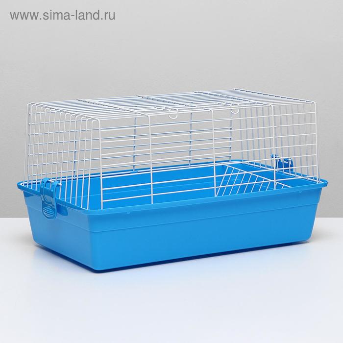 Клетка для кроликов с сенником, 60 х 36 х 32 см, голубой 
Клетка для кроликов с сенником, 60 х 36 х 32 см, голубой
