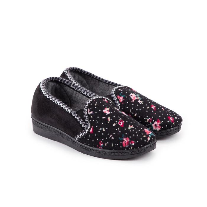 Тапочки женские, цвет чёрный, размер 39 
Тапочки женские, цвет чёрный, размер 39