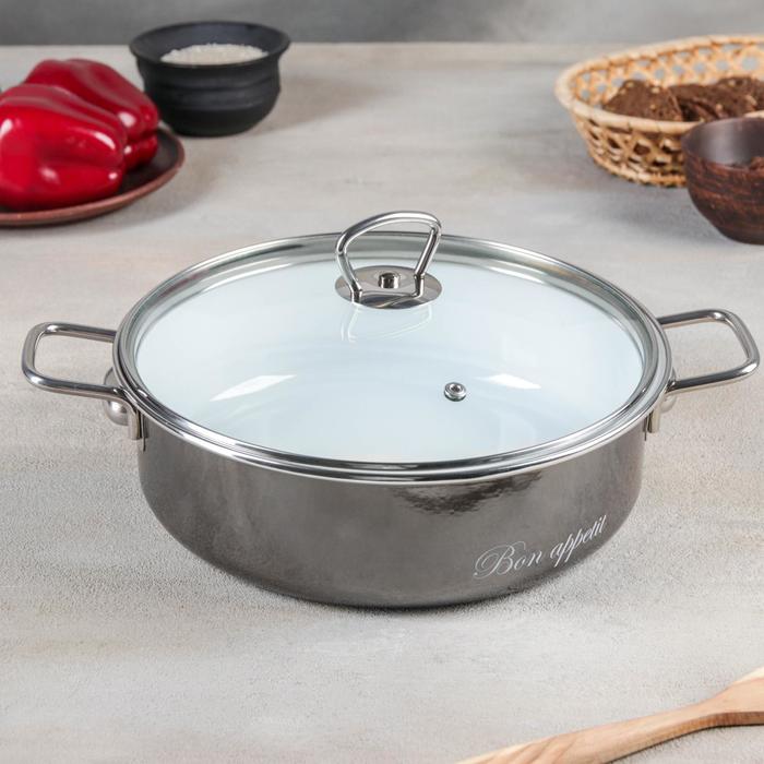 Сотейник Bon appetit, 3 л, цвет мокрый асфальт
Сотейник Bon appetit, 3 л, цвет мокрый асфальт