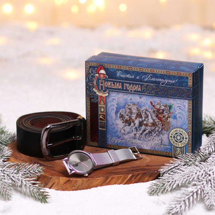 Мужского набор "Благополучия в Новом году!", наручные часы и ремень (122х3,7 см)
Мужского набор "Благополучия в Новом году!", наручные часы и ремень (122х3,7 см)