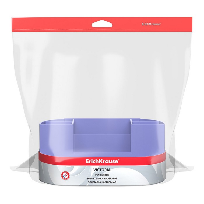 фото Подставка-органайзер erichkrause victoria pastel, без наполнения, фиолетовая
