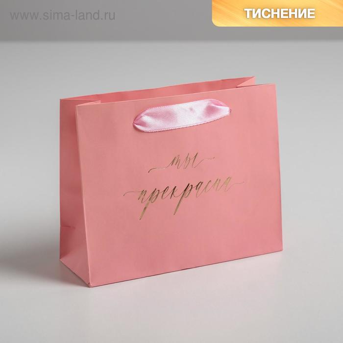 Пакет подарочный ламинированный горизонтальный, упаковка, «Ты прекрасна», S 15 х 12 х 5,5 см
Пакет подарочный ламинированный горизонтальный, упаковка, «Ты прекрасна», S 15 х 12 х 5,5 см
