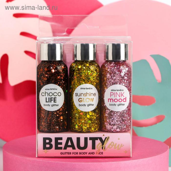 Набор блёсток для лица и тела Beauty Glow, 3 цвета
Набор блёсток для лица и тела Beauty Glow, 3 цвета