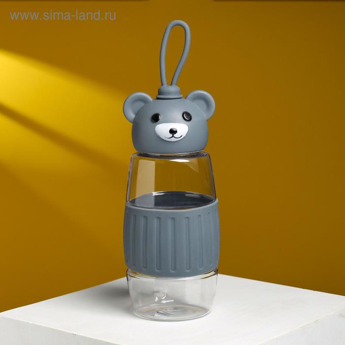 Бутылка для воды "Мишка" 350 мл, микс