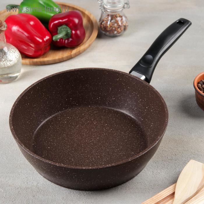 Сковорода «Надежда», d=24 см, h=7,4 см, с пластиковой ручкой, браун
Сковорода «Надежда», d=24 см, h=7,4 см, с пластиковой ручкой, браун