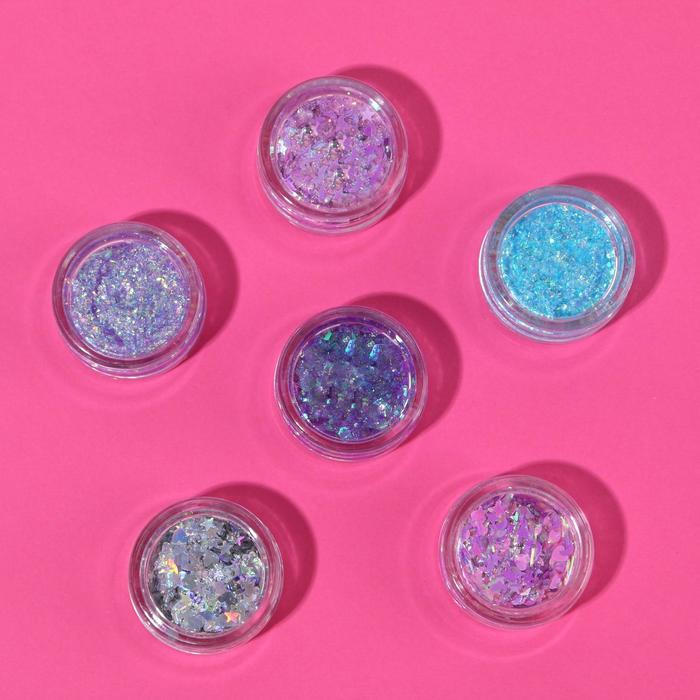 Набор глиттеров для лица и тела Totally magical, 6 цветов 
Набор глиттеров для лица и тела Totally magical, 6 цветов