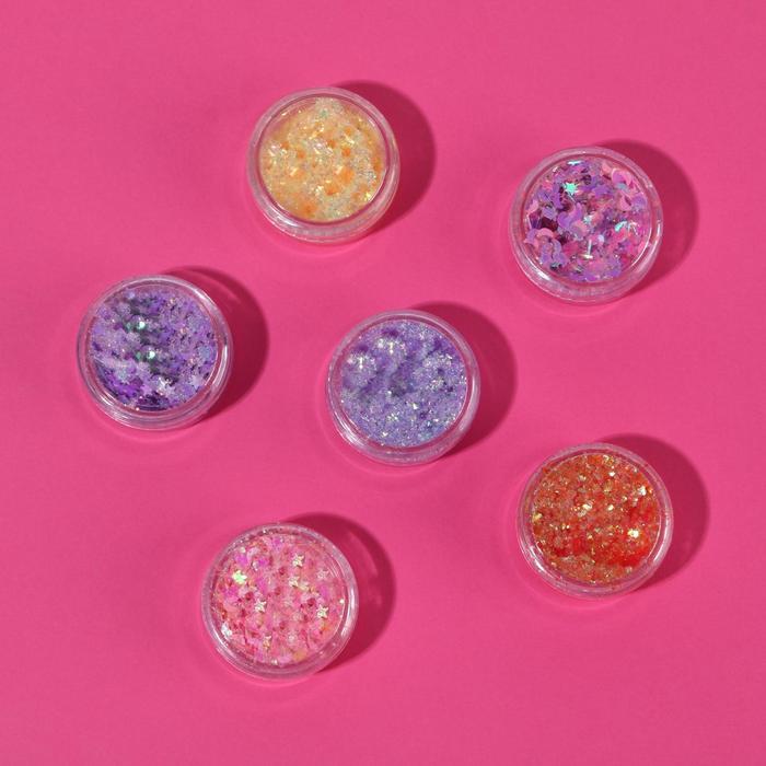 Набор глиттеров для лица и тела Yes, girl, yes!, 6 цветов
Набор глиттеров для лица и тела Yes, girl, yes!, 6 цветов