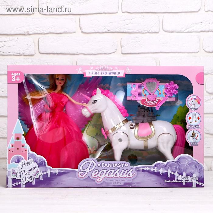 Лошадь для кукол «Единорожка» с куклой, ходит, свет, звук
Лошадь для кукол «Единорожка» с куклой, ходит, свет, звук