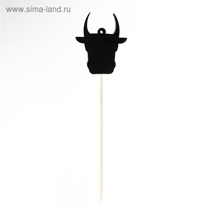 Меловой ценник на шпажке "Новый год" бык 80*140, ПВХ 
Меловой ценник на шпажке "Новый год" бык 80*140, ПВХ