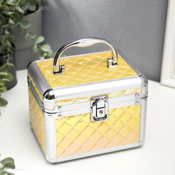 Шкатулка металлокаркас сундучок "Ромбы" жёлтый перламутр 13х16,7х12,8 см
Шкатулка металлокаркас сундучок "Ромбы" жёлтый перламутр 13х16,7х12,8 см