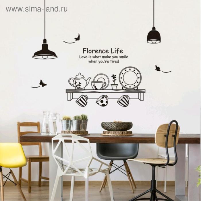 Наклейка пластик интерьерная чёрная "Посуда" 60х90 см
Наклейка пластик интерьерная чёрная "Посуда" 60х90 см