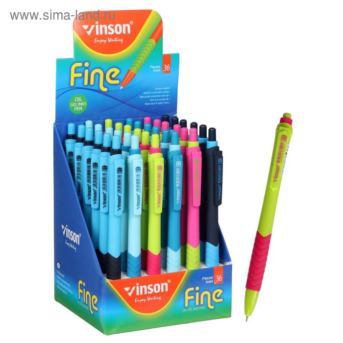 Ручка шариковая автоматическая 0,7мм синяя масляная,Vinson корпус МИКС резиновым держателем 529788
Ручка шариковая автоматическая 0,7мм синяя масляная,Vinson корпус МИКС резиновым держателем 529788