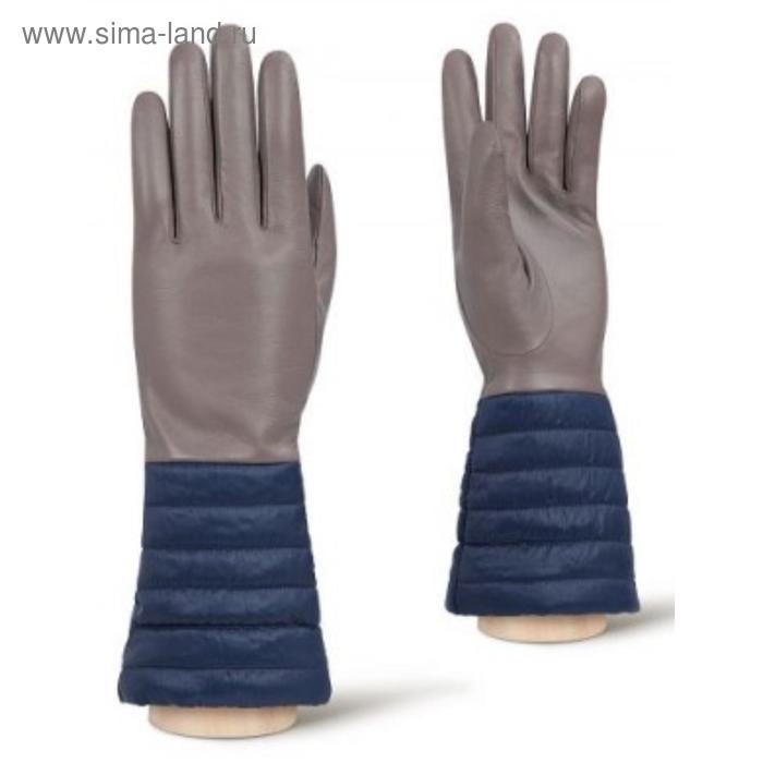Перчатки женские п/ш LB-0097 цвет серо-корич./темно-синий, размер 7.5