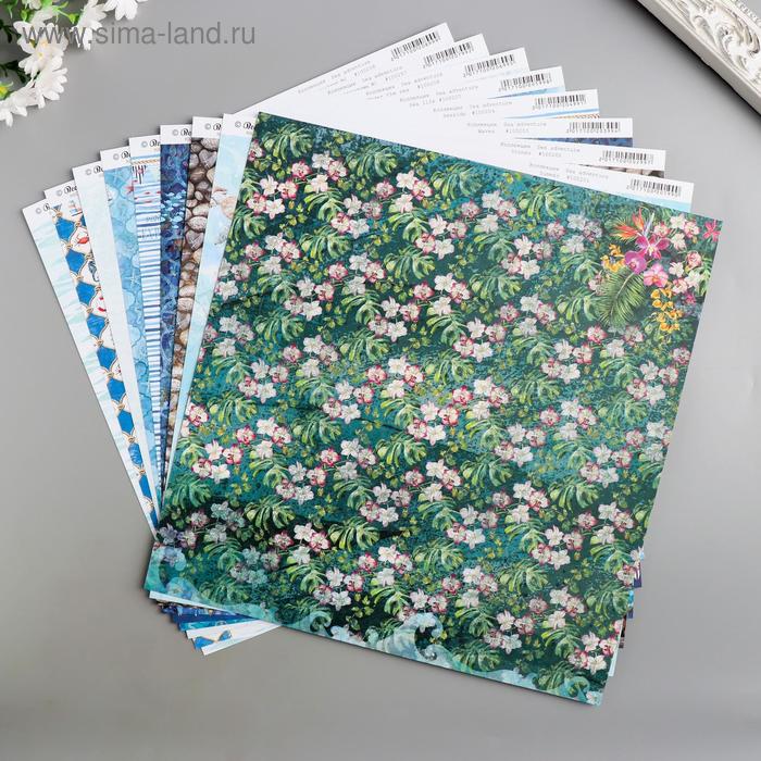 фото Набор бумаги для скрапбукинга "sea adventure" (8 листов) 30.5х30.5 см, 190 гр/м2 bee shabby