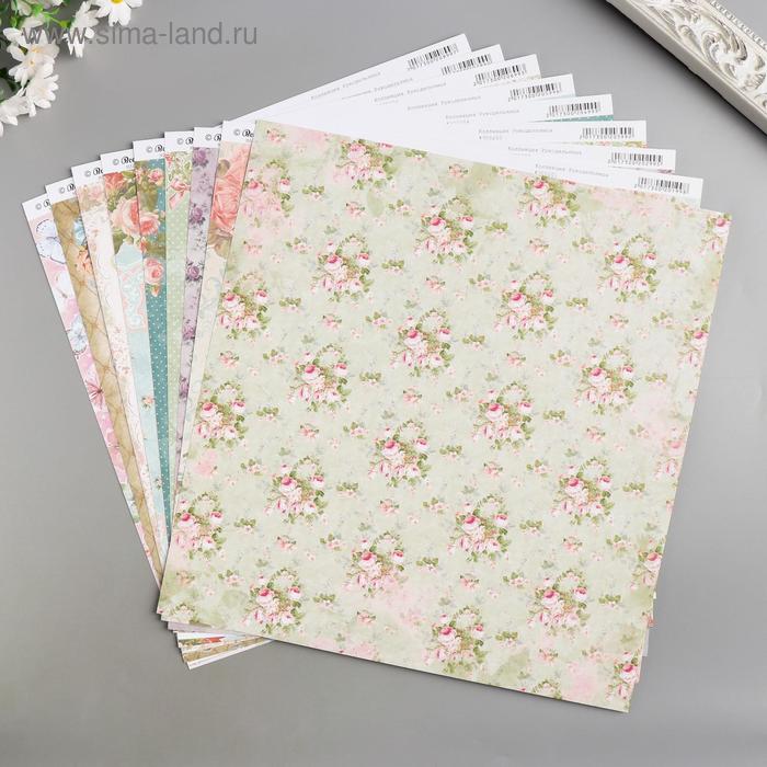 фото Набор бумаги для скрапбукинга "рукодельница" (8 листов) 30.5х30.5 см, 190 гр/м2 bee shabby