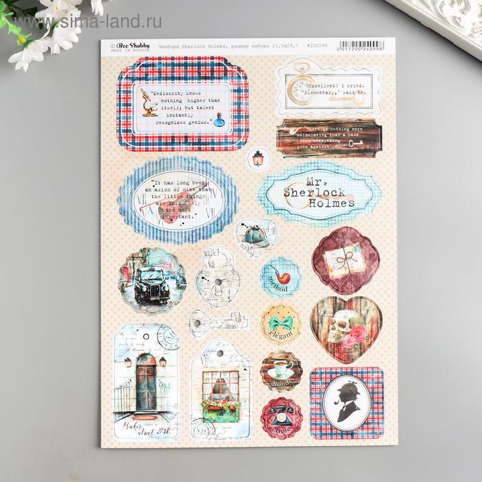 фото Набор чипборда "sherlock holmes" 21х29,7 см bee shabby