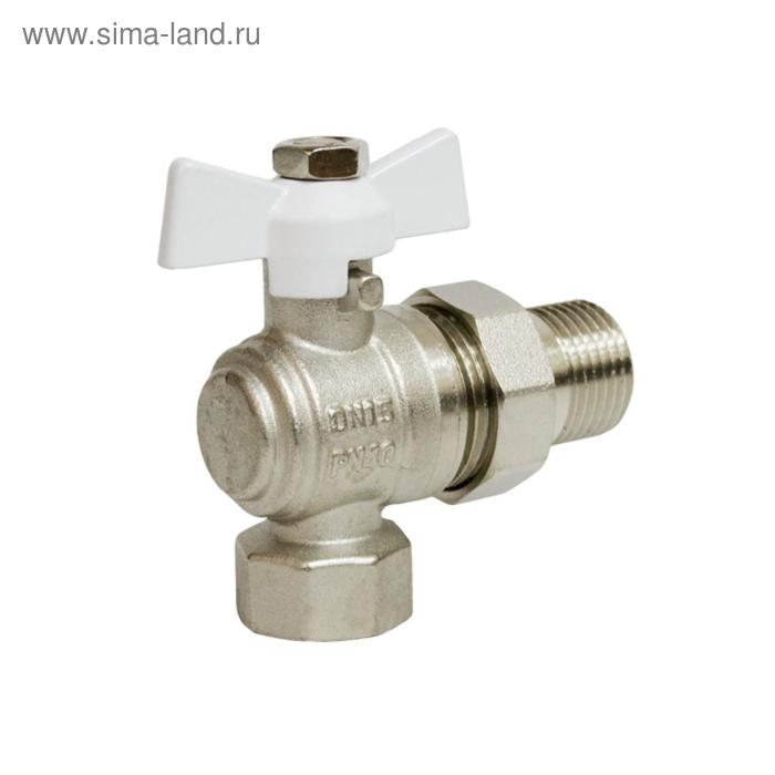 Кран шаровой STI, 1/2", с американкой, угловой 
Кран шаровой STI, 1/2", с американкой, угловой