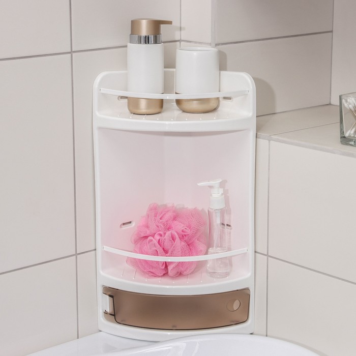 Полка для ванной угловая, 19×19×46,5 см, цвет тонированный
Полка для ванной угловая, 19×19×46,5 см, цвет тонированный