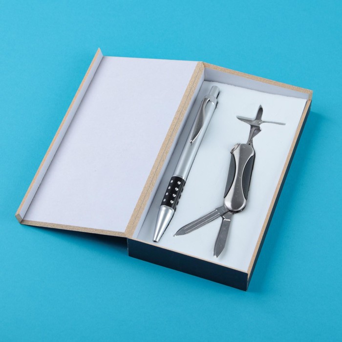Набор подарочный 2в1 (ручка, нож 3в1)
Набор подарочный 2в1 (ручка, нож 3в1)