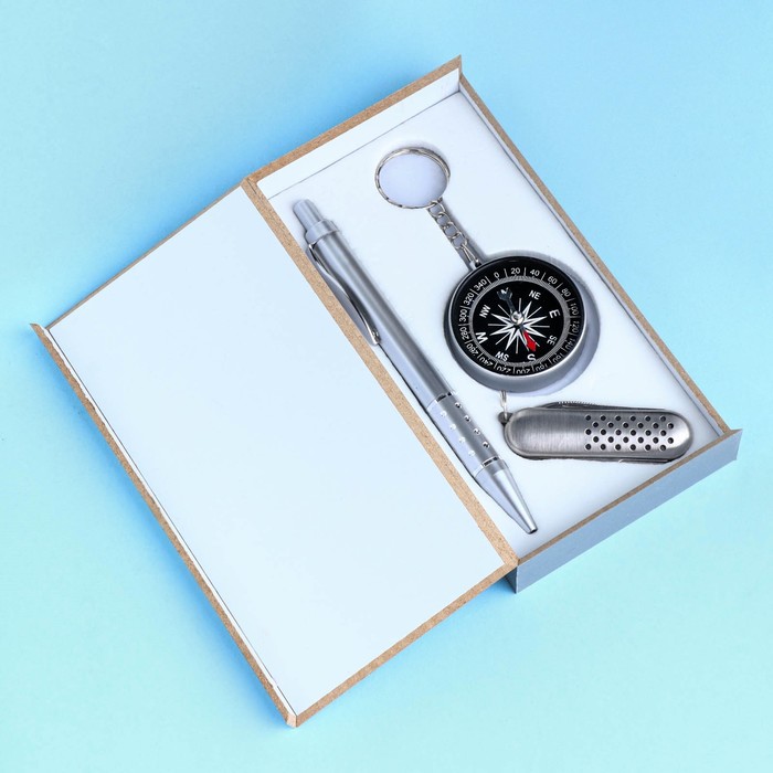 Набор подарочный 3в1 (ручка, нож 5в1, компас)
Набор подарочный 3в1 (ручка, нож 5в1, компас)