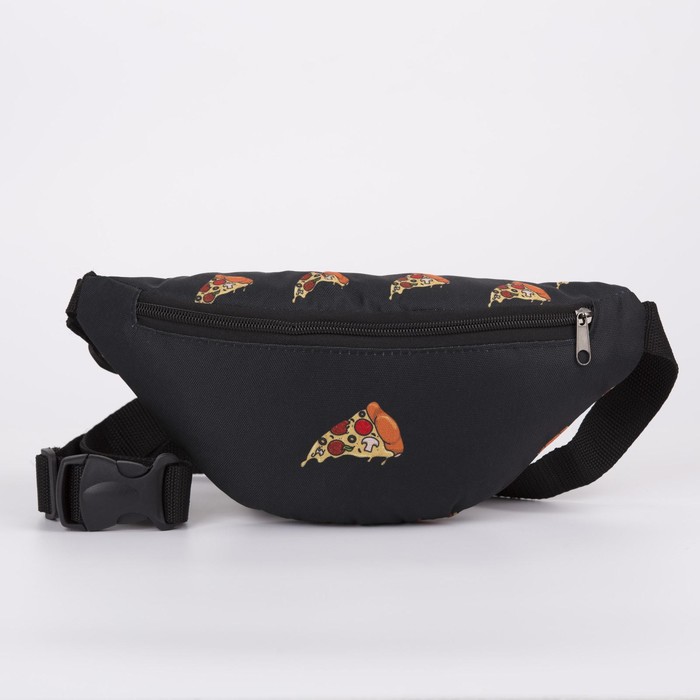 Сумка поясная «Пицца», 32х8х15 см, отдел на молнии, наружный карман, цвет чёрный 
Сумка поясная «Пицца», 32х8х15 см, отдел на молнии, наружный карман, цвет чёрный