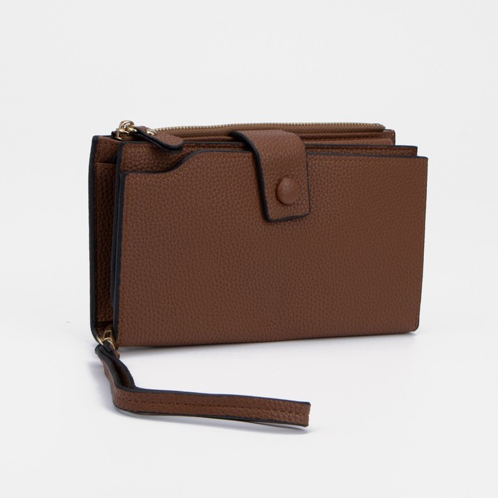 Кошелёк на кнопке, цвет коричневый
Кошелёк на кнопке, цвет коричневый