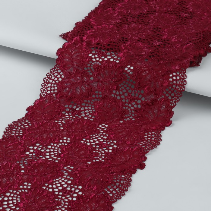 Кружево эластичное «Дубовые листья», 160 мм × 2,7 ± 0,5 м, цвет бордовый
Кружево эластичное «Дубовые листья», 160 мм × 2,7 ± 0,5 м, цвет бордовый