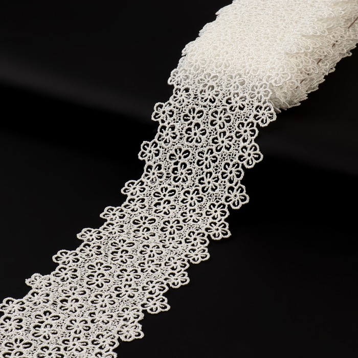 Кружево гипюровое, 80 мм × 6,8 ± 0,5 м, цвет айвори
Кружево гипюровое, 80 мм × 6,8 ± 0,5 м, цвет айвори