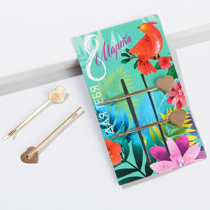 Заколки для волос "8 марта", 2 шт.
Заколки для волос "8 марта", 2 шт.