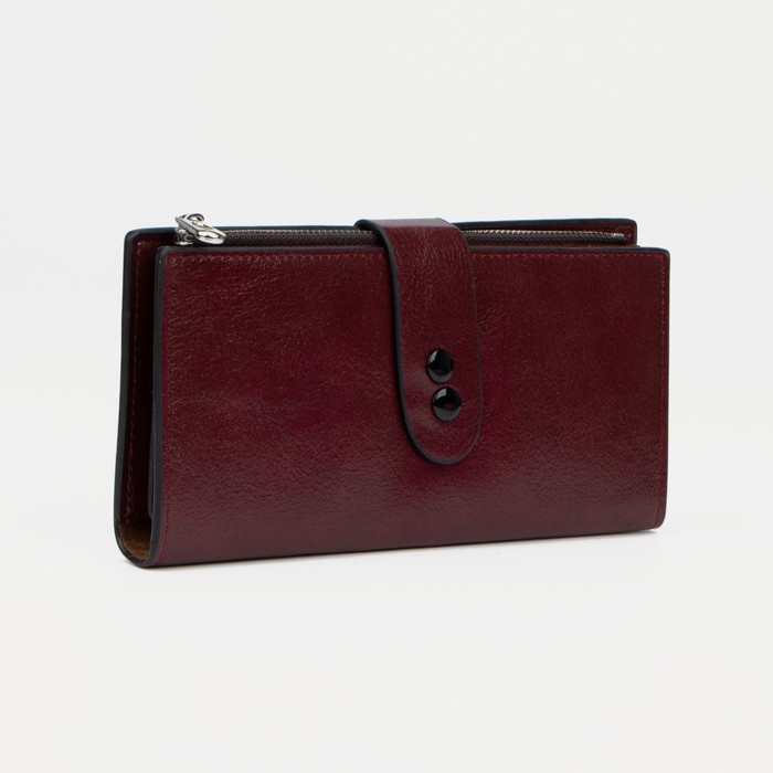 Кошелёк на кнопках, цвет бордовый
Кошелёк на кнопках, цвет бордовый