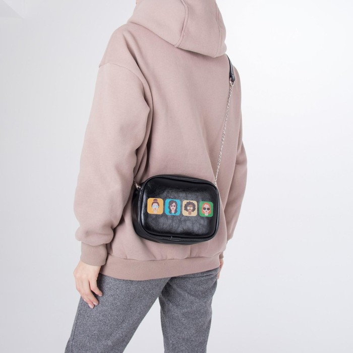 Сумка женская Faces, 19х6х14, отд на молнии, длин рмень цепочка, цвет чёрный
Сумка женская Faces, 19х6х14, отд на молнии, длин рмень цепочка, цвет чёрный