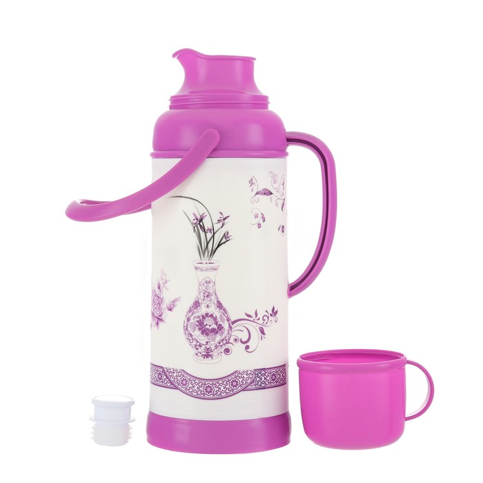 фото Термос 2 л, со стеклянной колбой 18 х 39 см, фиолетовый take it easy