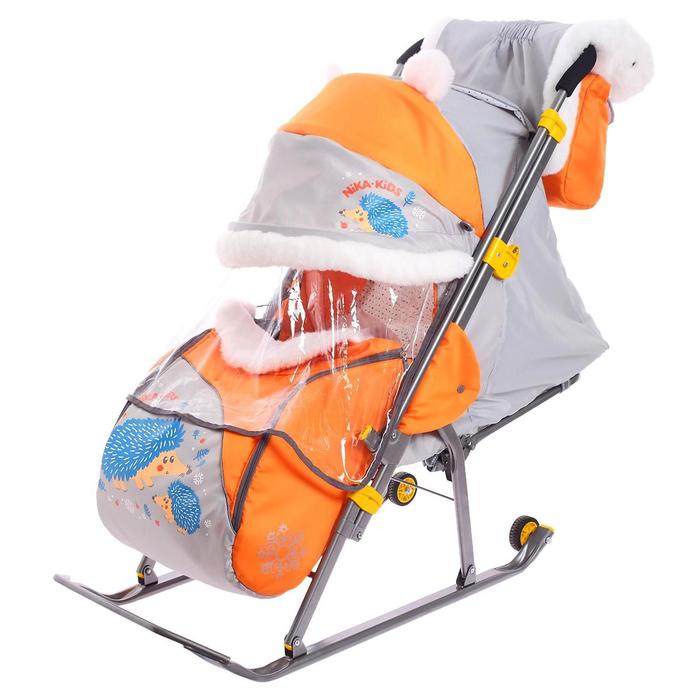 Санки коляска «Ника детям 6. Ёжики», цвет: оранжево-серый
Санки коляска «Ника детям 6. Ёжики», цвет: оранжево-серый