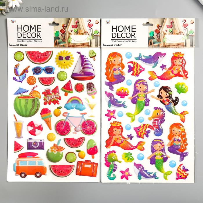 Наклейка пластик выпуклая "Русалочки/Лето" МИКС 30,5х17 см 
Наклейка пластик выпуклая "Русалочки/Лето" МИКС 30,5х17 см