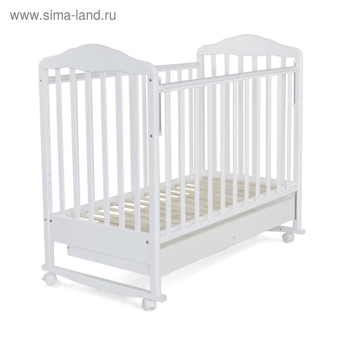 Кровать детская Березка с ящиком (автостенка, колеса,качалка, накладка ПВХ, белый)
Кровать детская Березка с ящиком (автостенка, колеса,качалка, накладка ПВХ, белый)